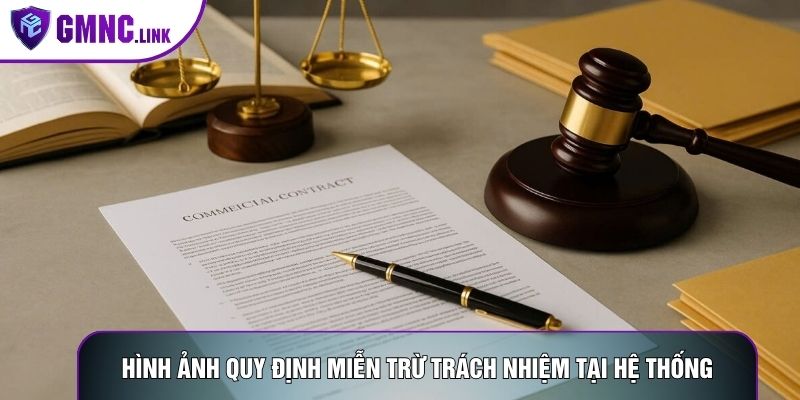 Hình ảnh quy định miễn trừ trách nhiệm tại hệ thống